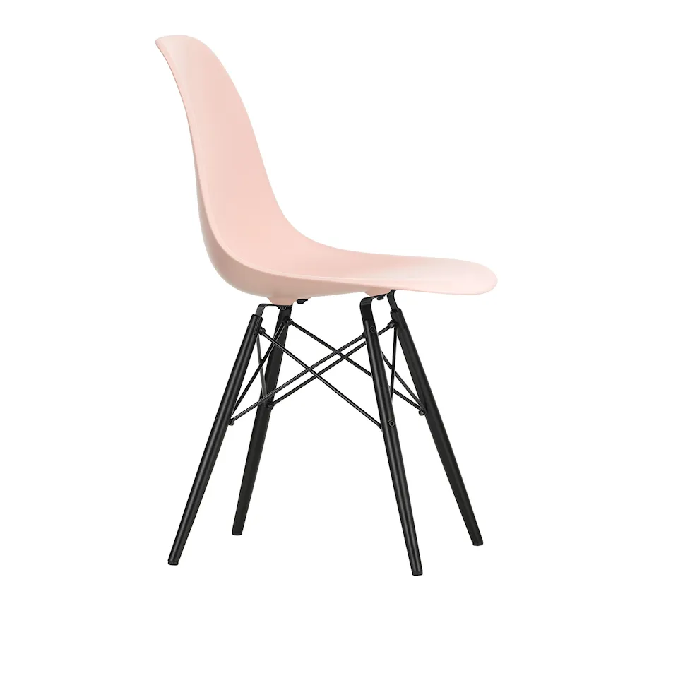 Eames Plastic Chair DSW - 41 Pale Rose - Black Maple