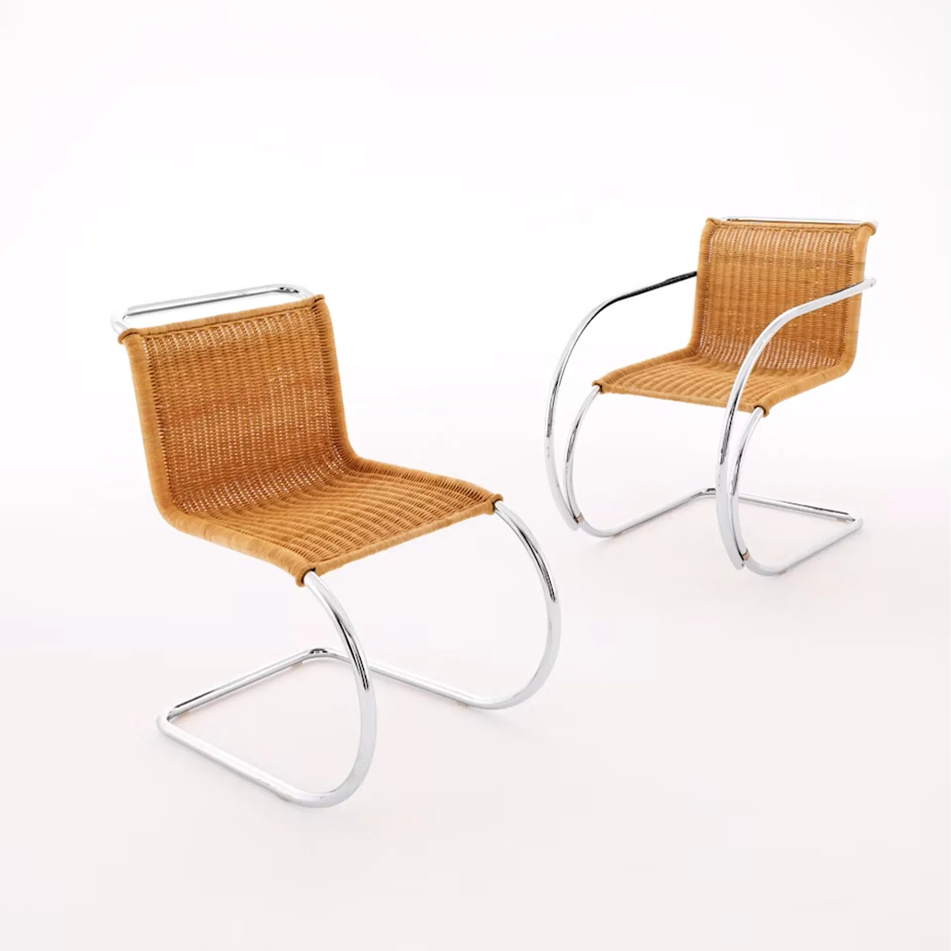 MR Armchair Rattan karmstol - Knoll - Ludwig Mies van der Rohe - NO GA