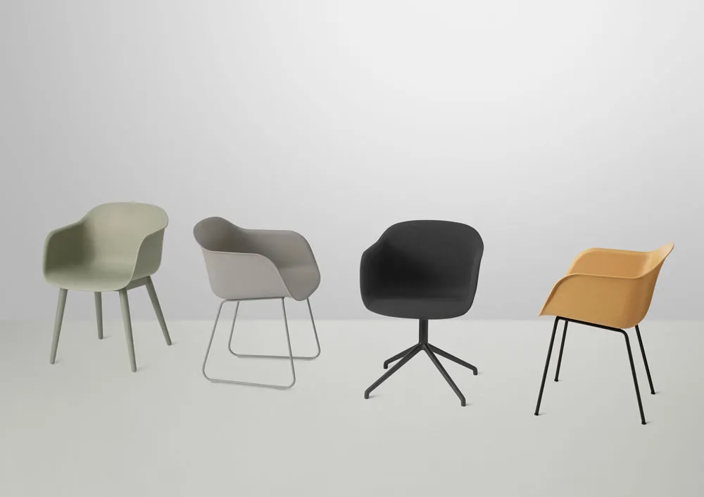 Fiber Armchair - Wood Base - 5