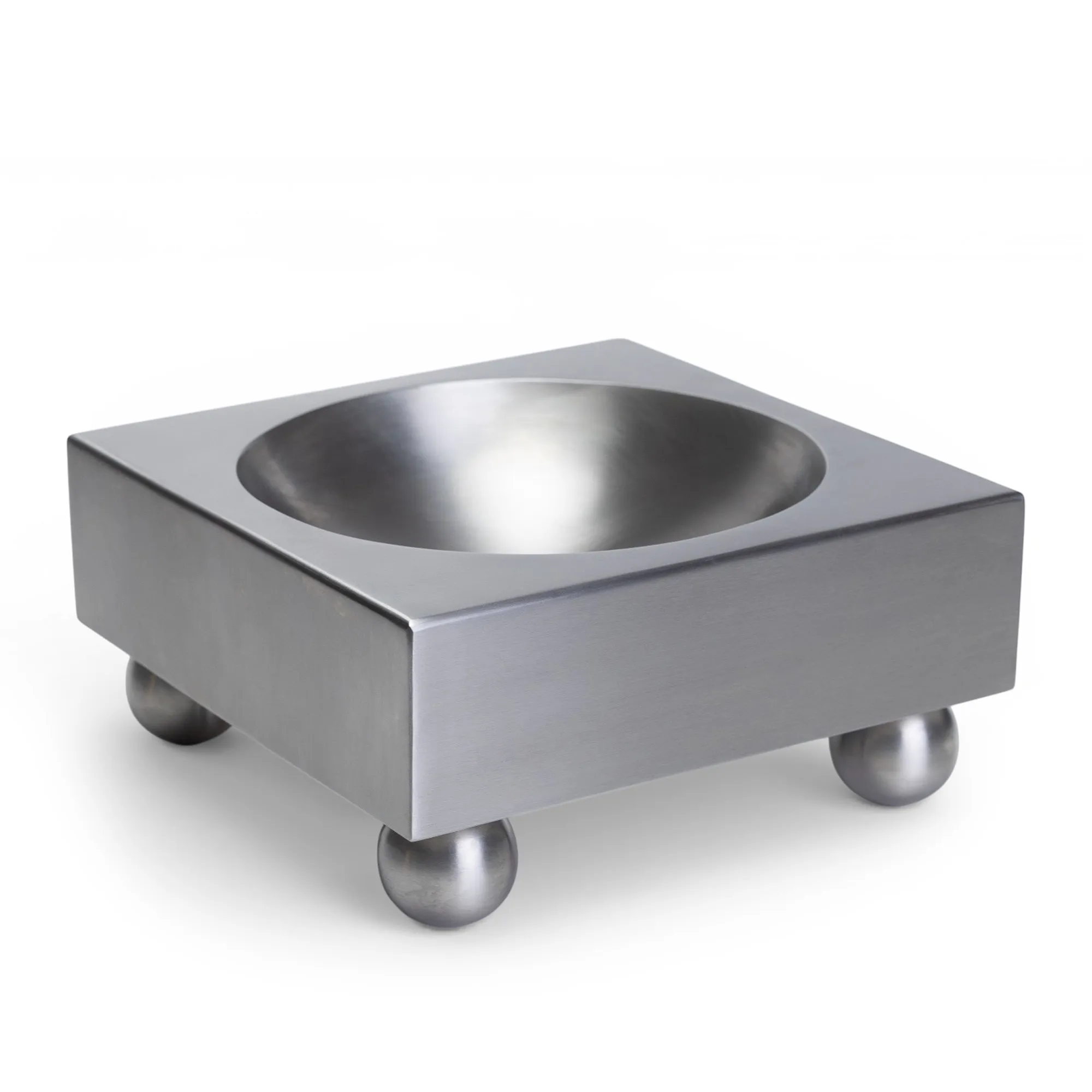 Brushed Stainless Steel Tray prydnadsskål - 1