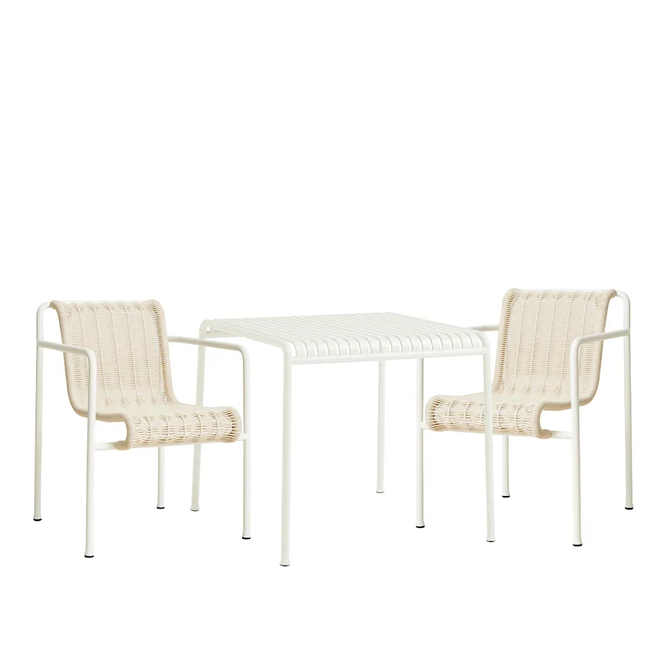 Palissade cord matgrupp med bord & 2 karmstolar
