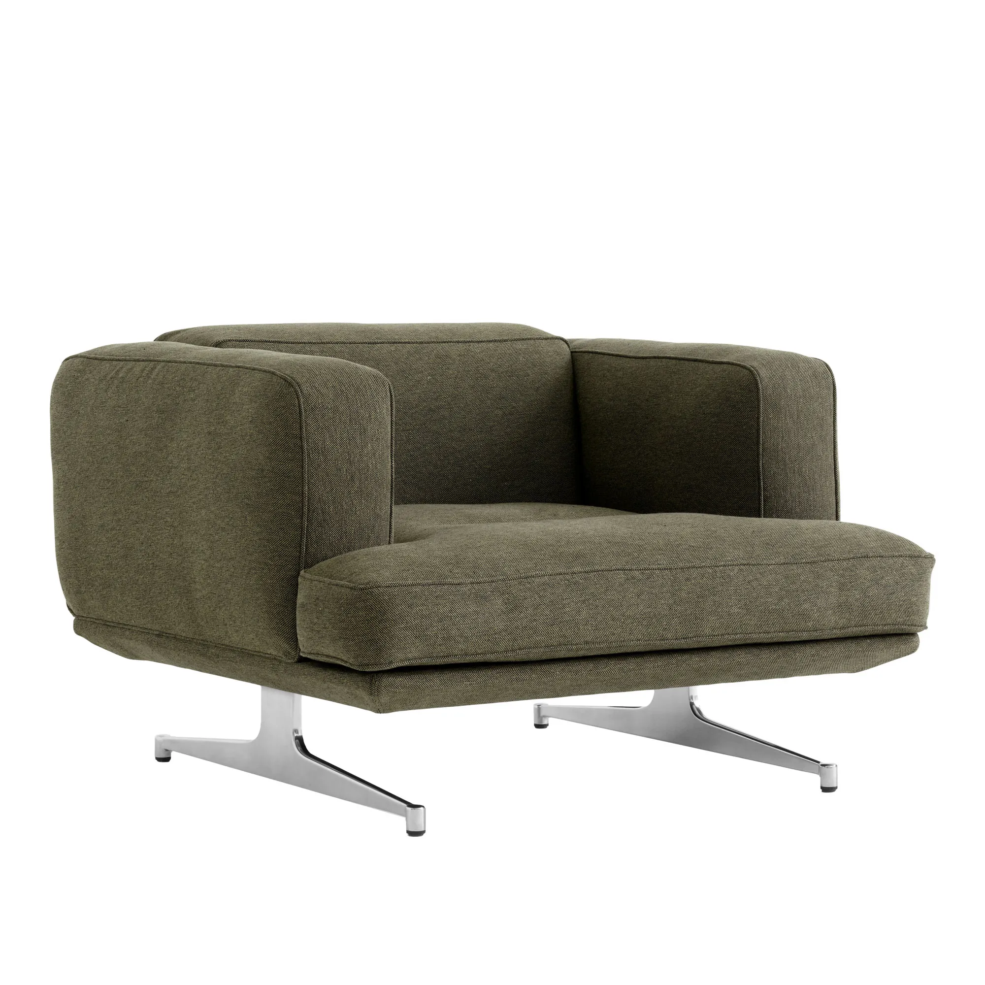 Inland AV21 1-sits soffa polerad aluminium ben - 1