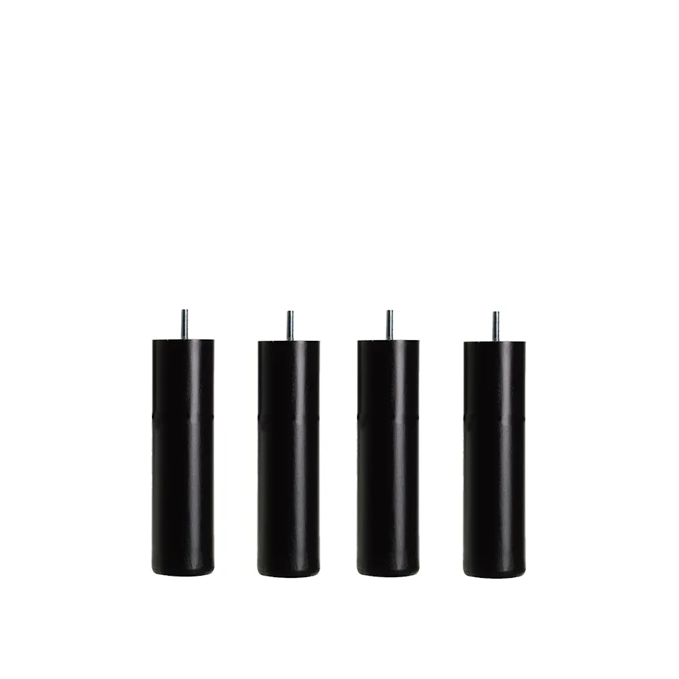 Dux SC sängben rund svart 4-pack