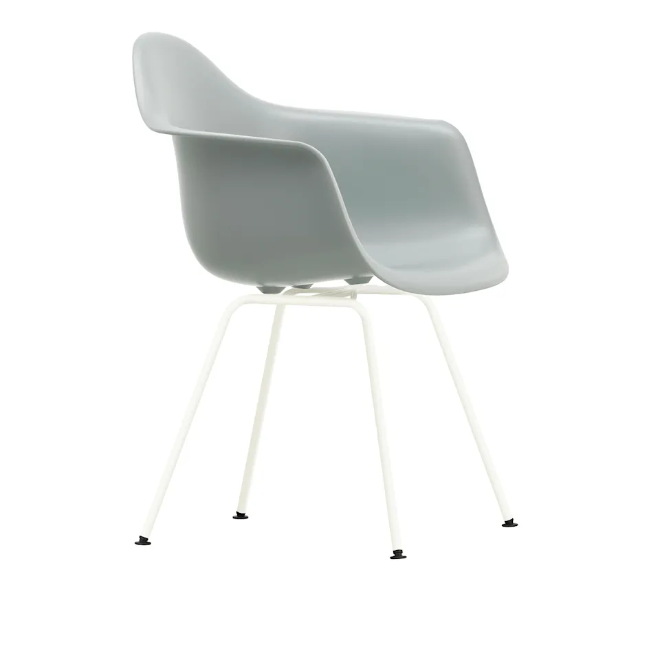 Eames Plastic Armchair DAX - 24 Light Grey - White Base