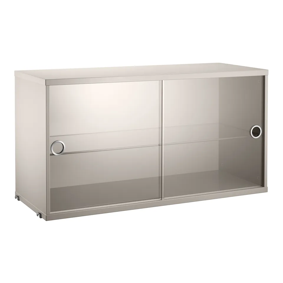 Vitrinskåp 78 cm beige