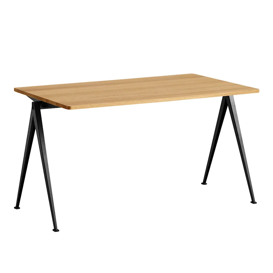 Pyramid 01 table 75x140 cm black powder coated steel
