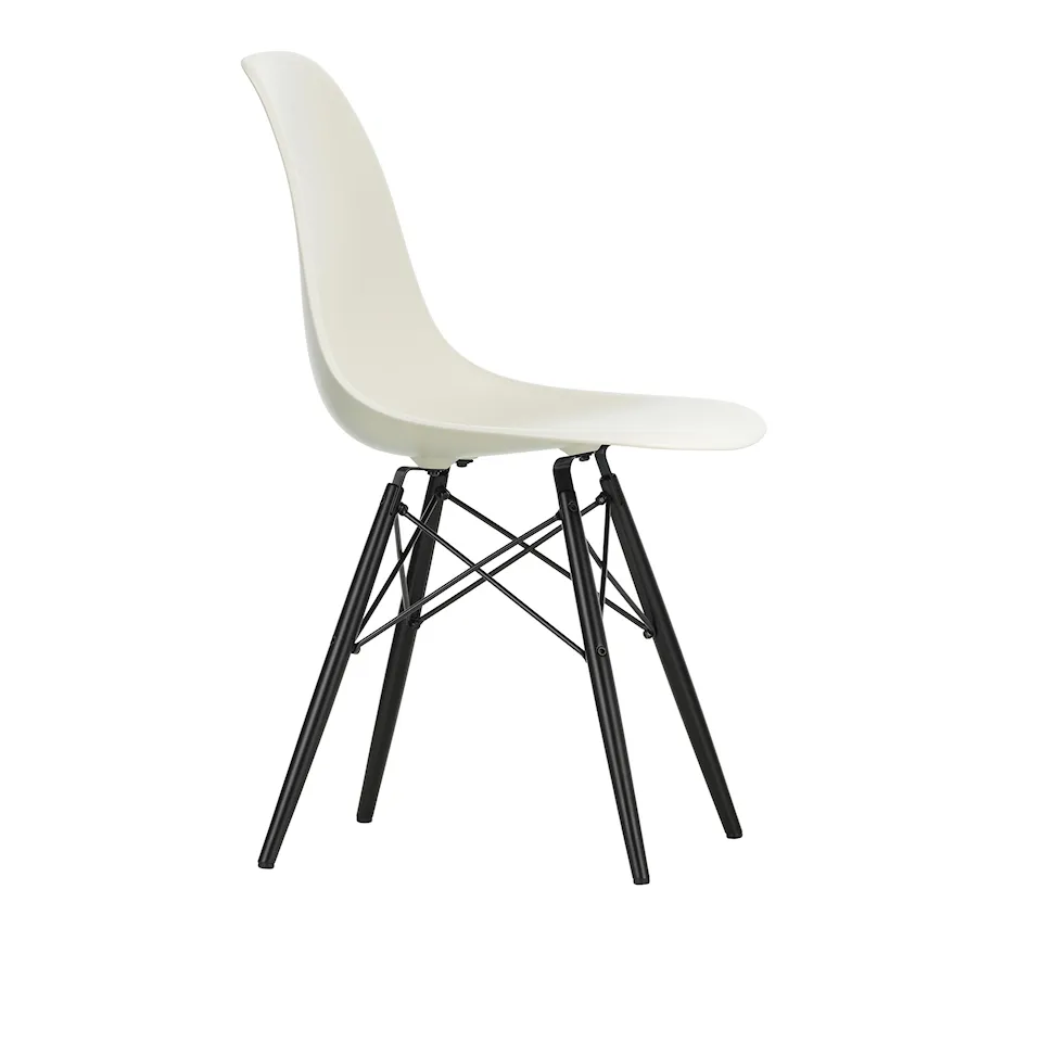Eames Plastic Chair DSW - 11 Pebble/Black Maple