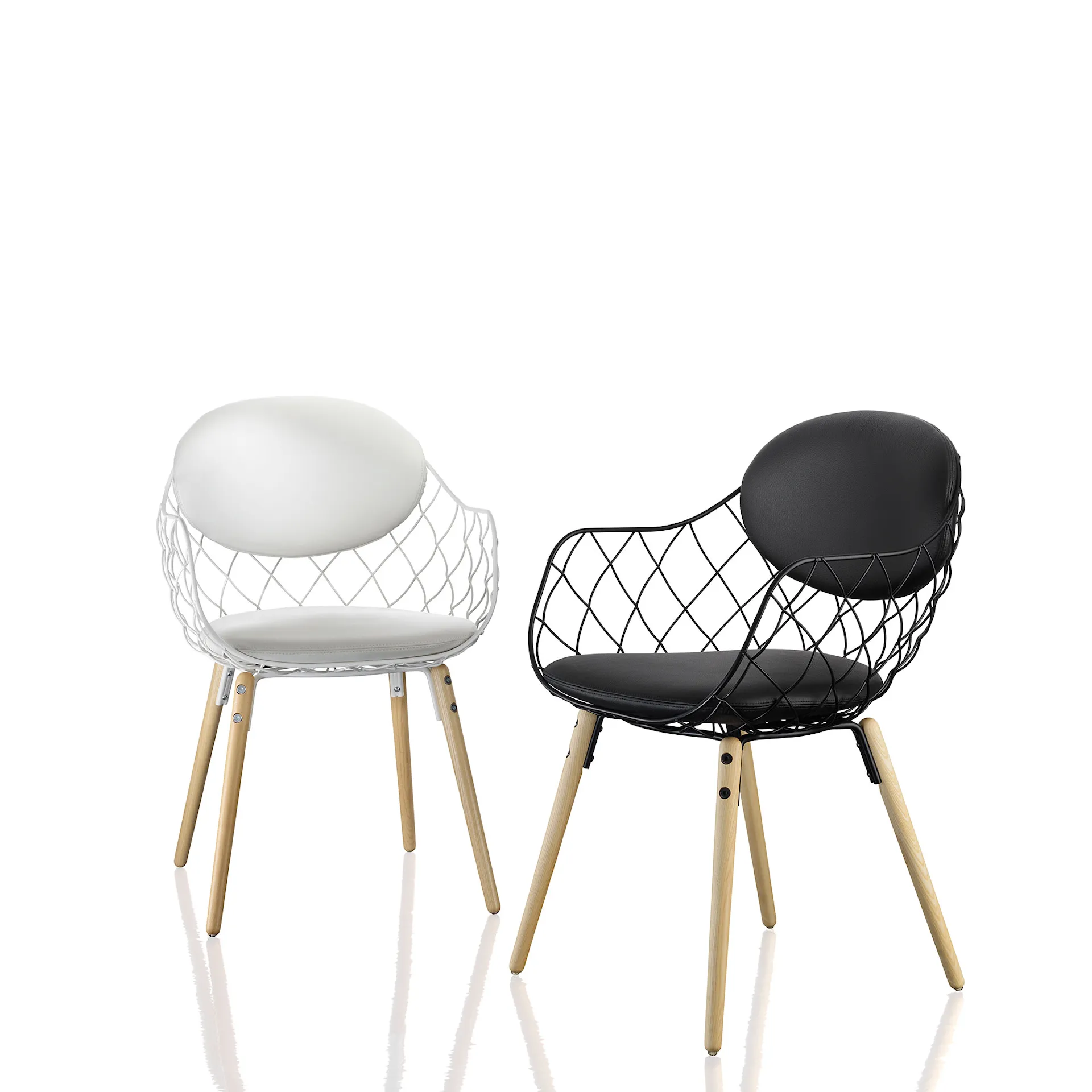 Pina Chair White legs/White seat/White cushions Steelcut 110 - Magis - Jaime Hayon - NO GA