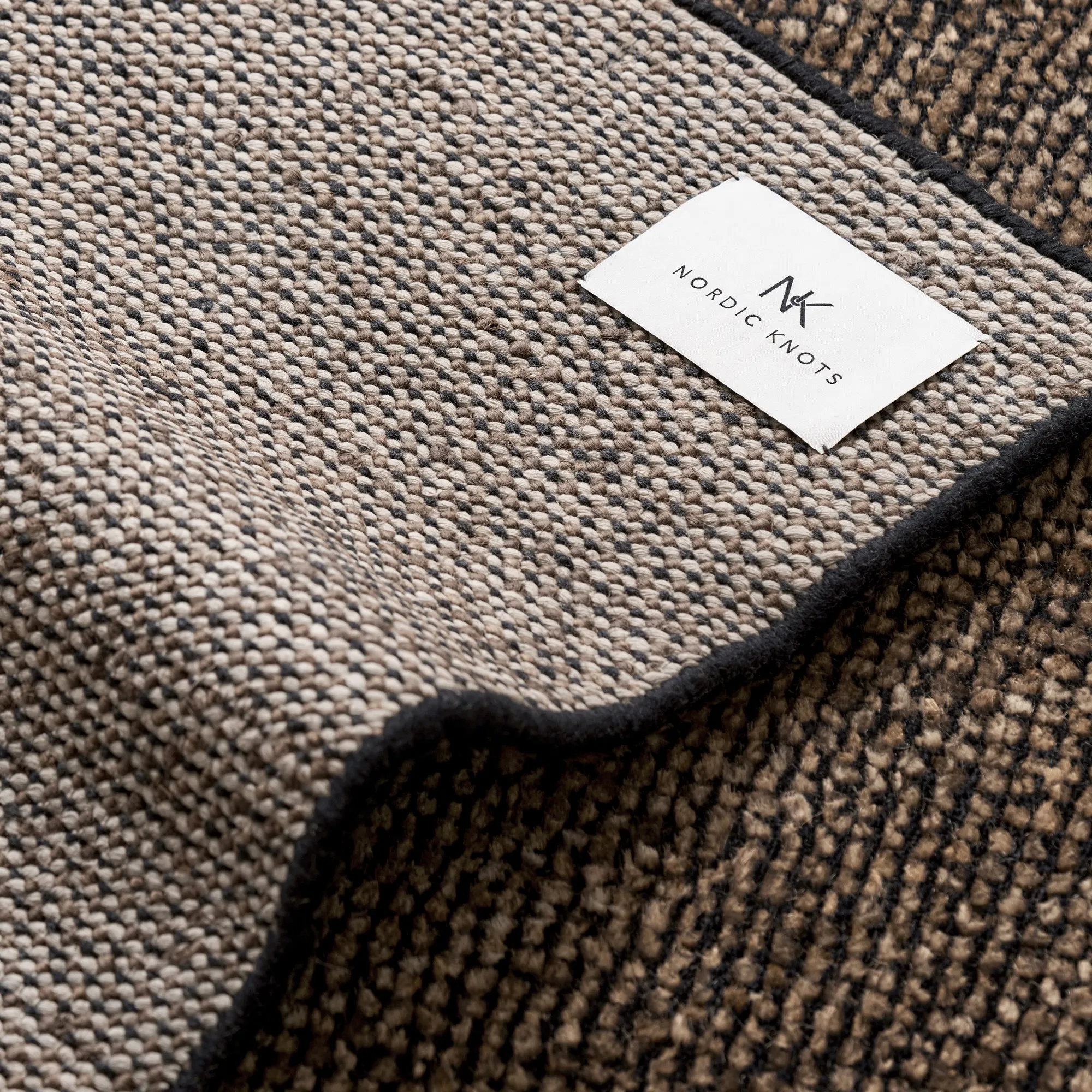 Savanna Dark Jute/Black ull- och jutematta - 5