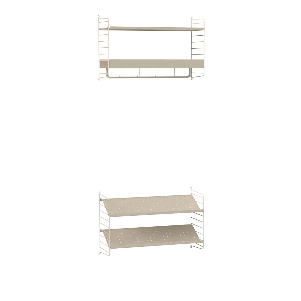 Hall hyllsystem Q beige/beige
