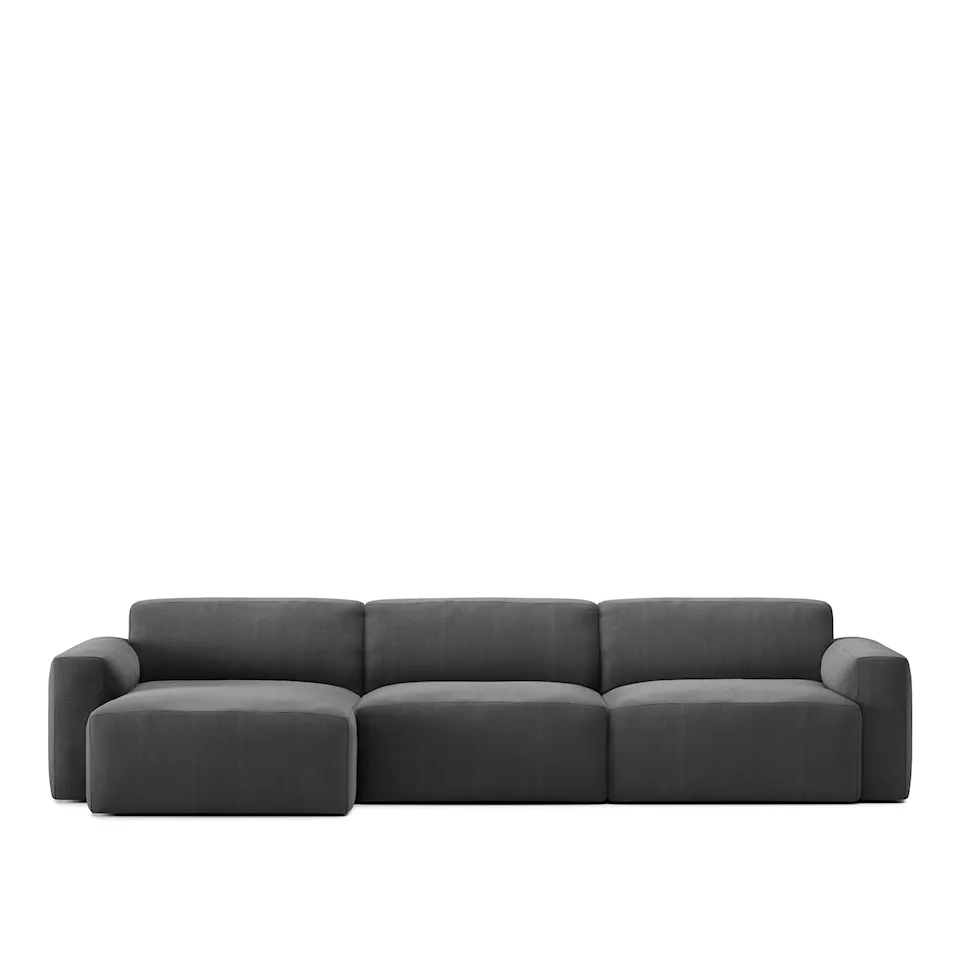 Brick 3-Seater Chaise Lounge Left - Shadow Dark Grey