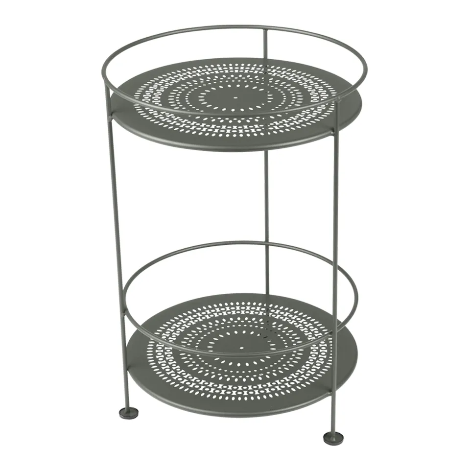 Guinguette Side Table With Perforated Double Top Rosemary 48