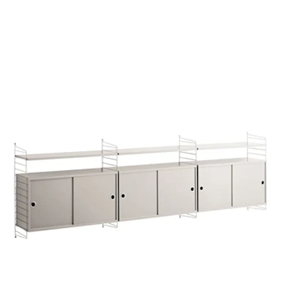 Vardagsrum hyllsystem beige