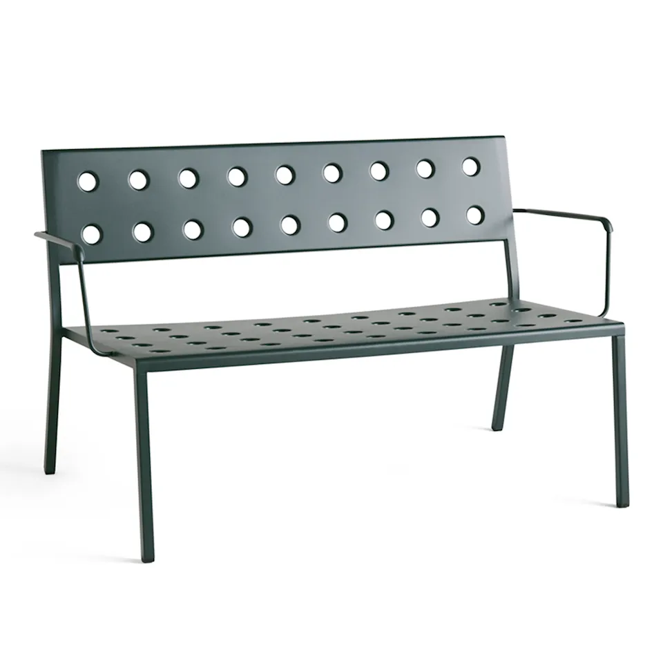 Balcony Lounge Bench w. arm / Dark Forest