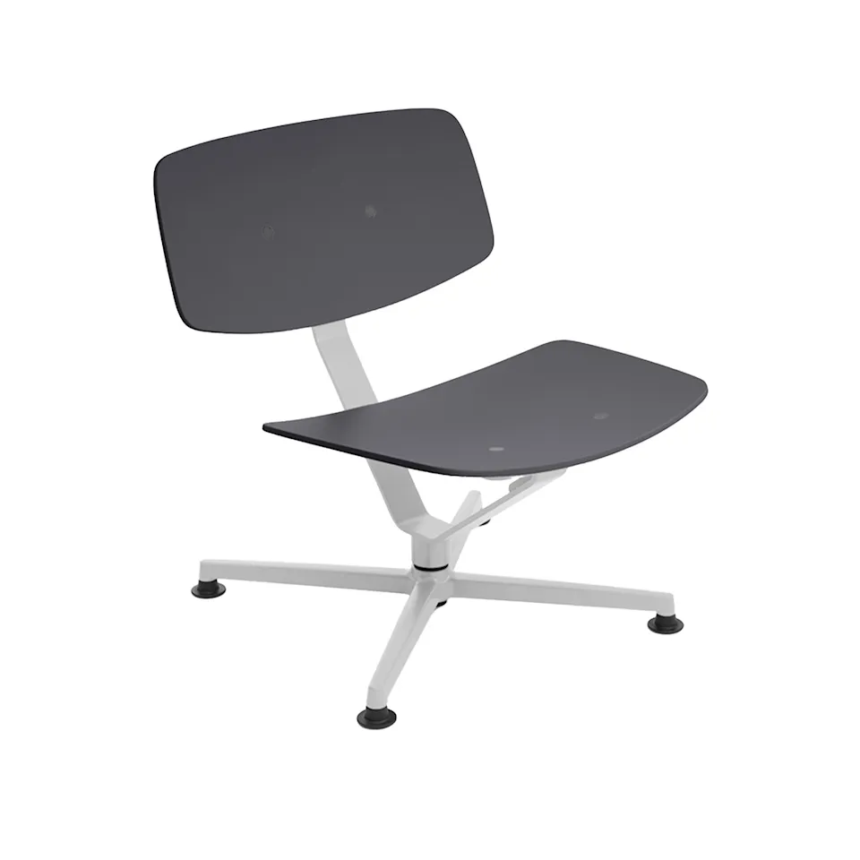 Arba loungefåtölj light grey/anthracite shell