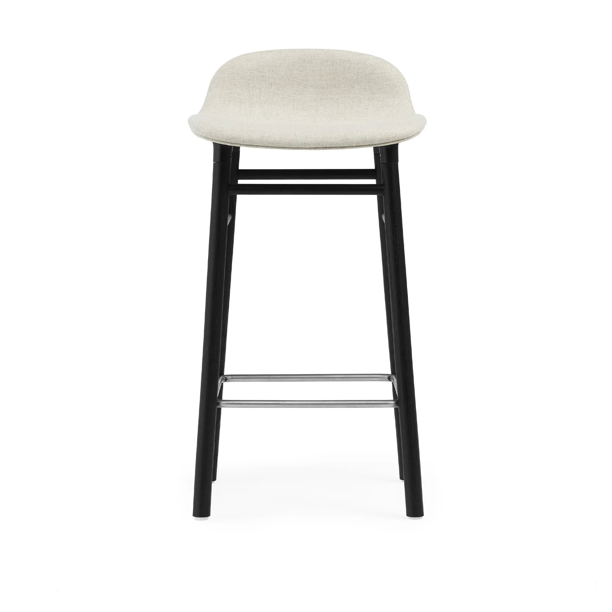 Form Barstool 65 cm Full Upholstery Black Oak - 1