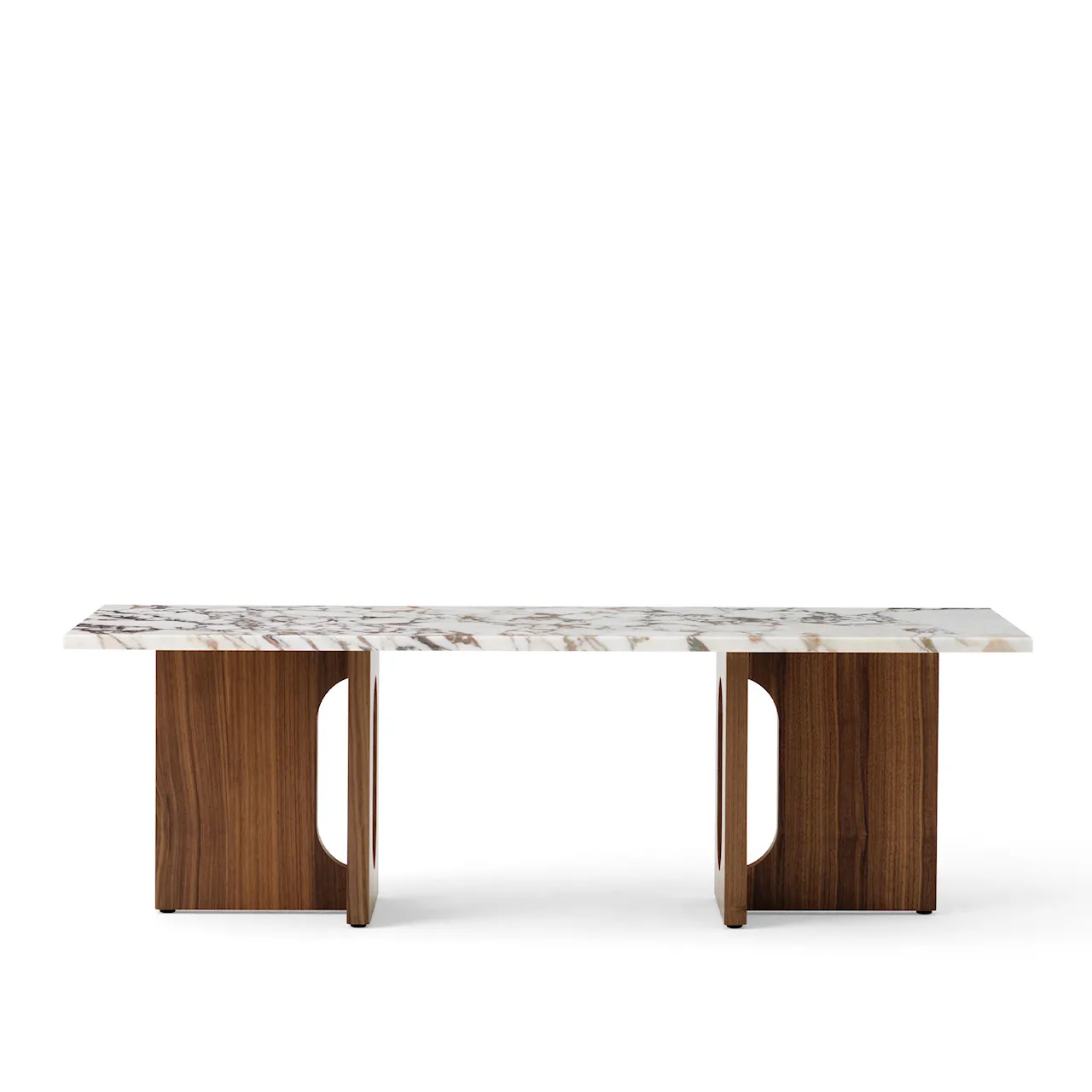 Androgyne Lounge Table, Base Dark Stained Oak, Top Kunis Breccia Stone