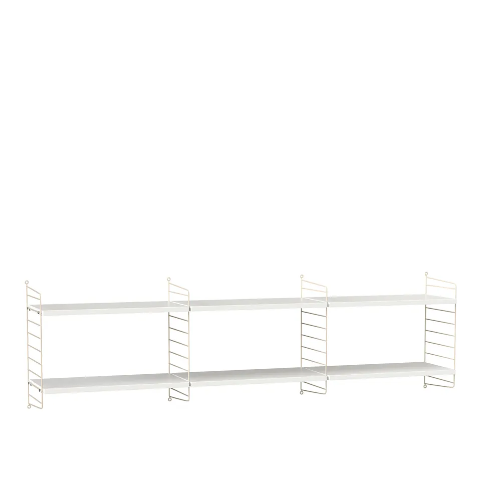Vardagsrum hyllsystem O vit/beige