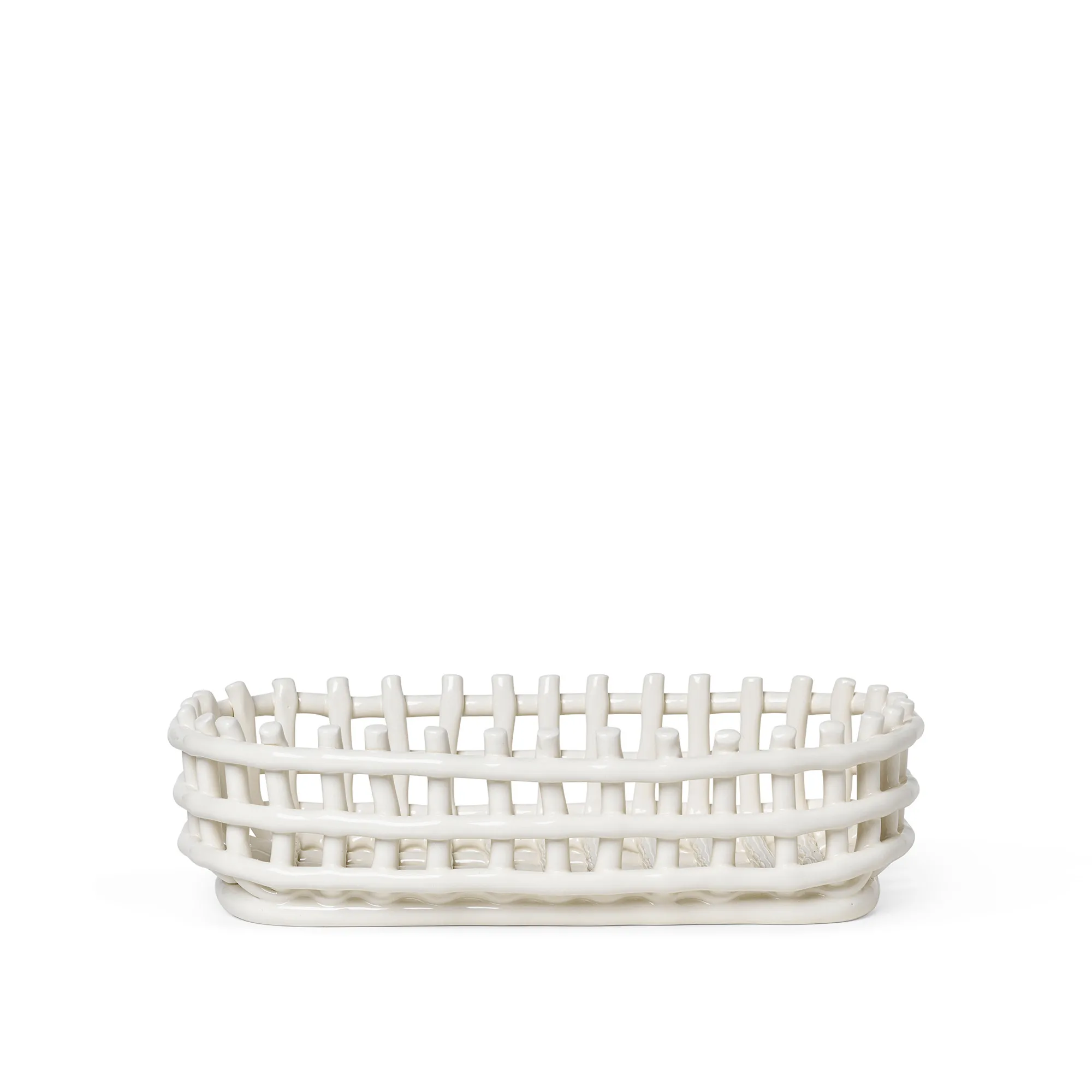 Ceramic Basket Oval prydnadsskål