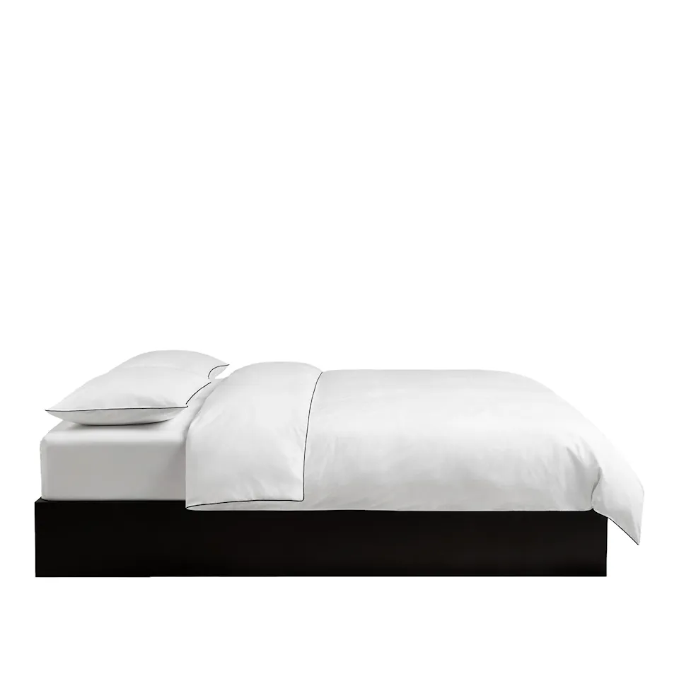 Percale Crisp White/Black bäddset