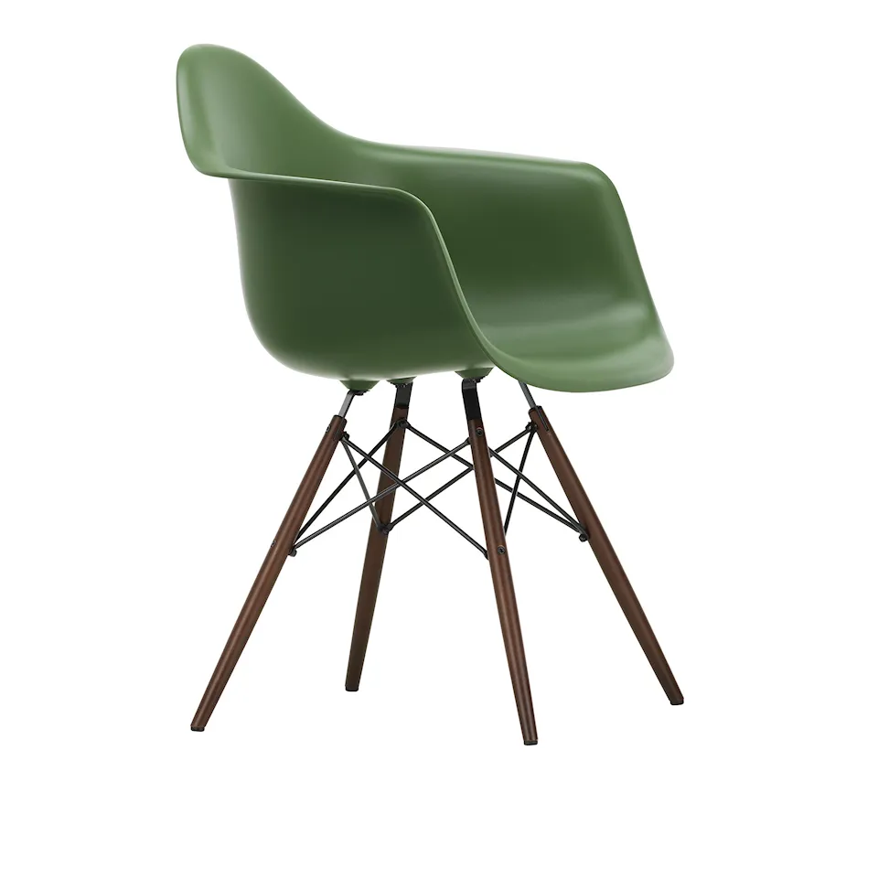 Eames Plastic Armchair DAW - 48 Forest - Dark Maple