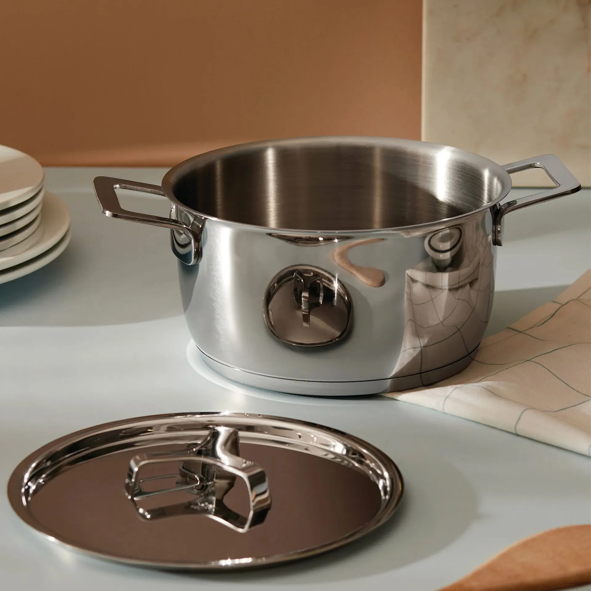 Pots & Pans Casserole with 2 handles - Alessi - Jasper Morrison - NO GA