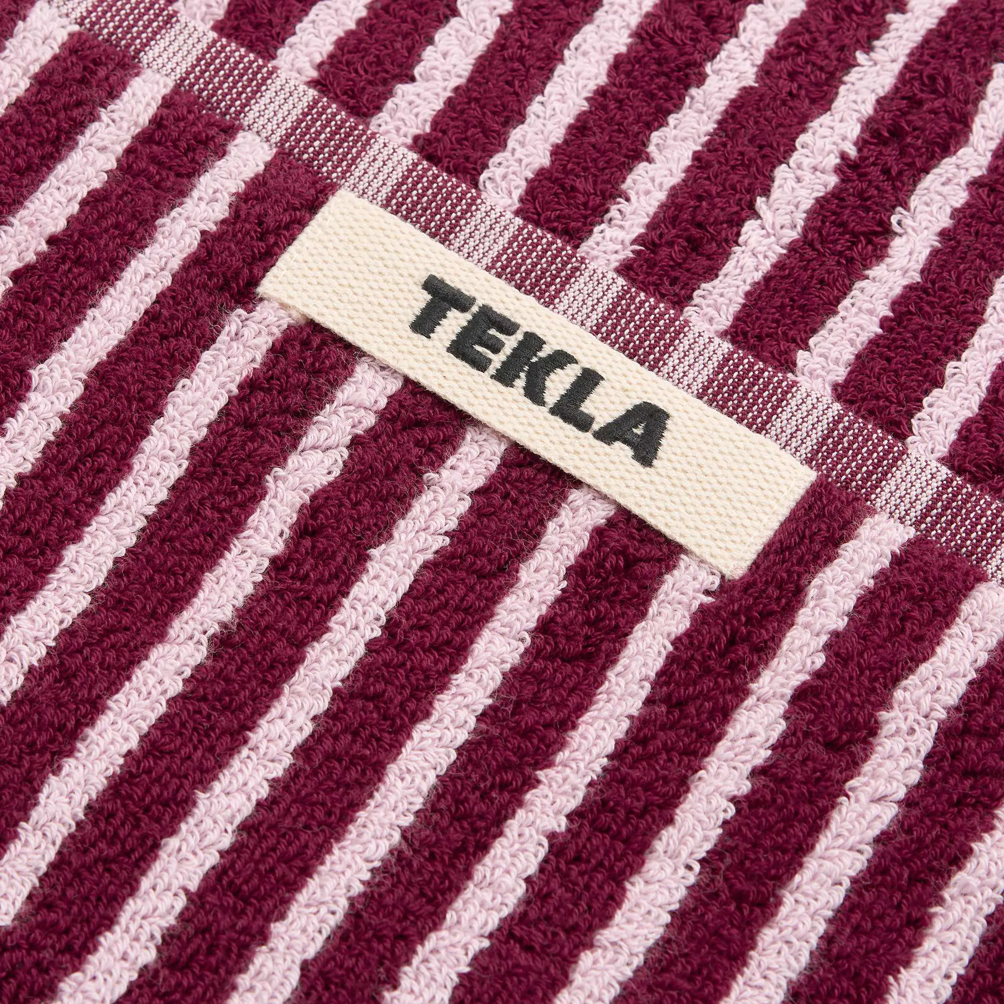 Terry Red & Rose Stripes handduk - 5