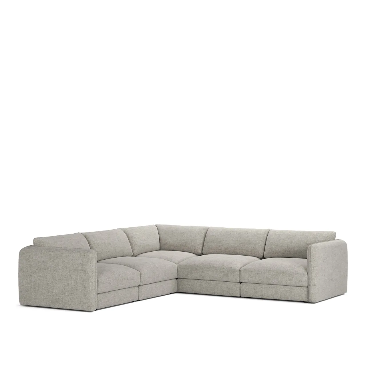 Pavarotti 5-Seater Corner, Fixed Cover, Cushion Variant 03, Lario 38