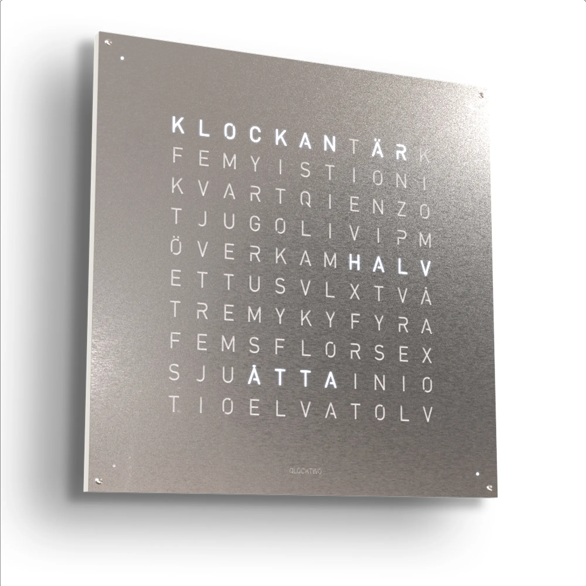 Qlocktwo Earth 90 Creator's Edition – Stainless Steel - 2