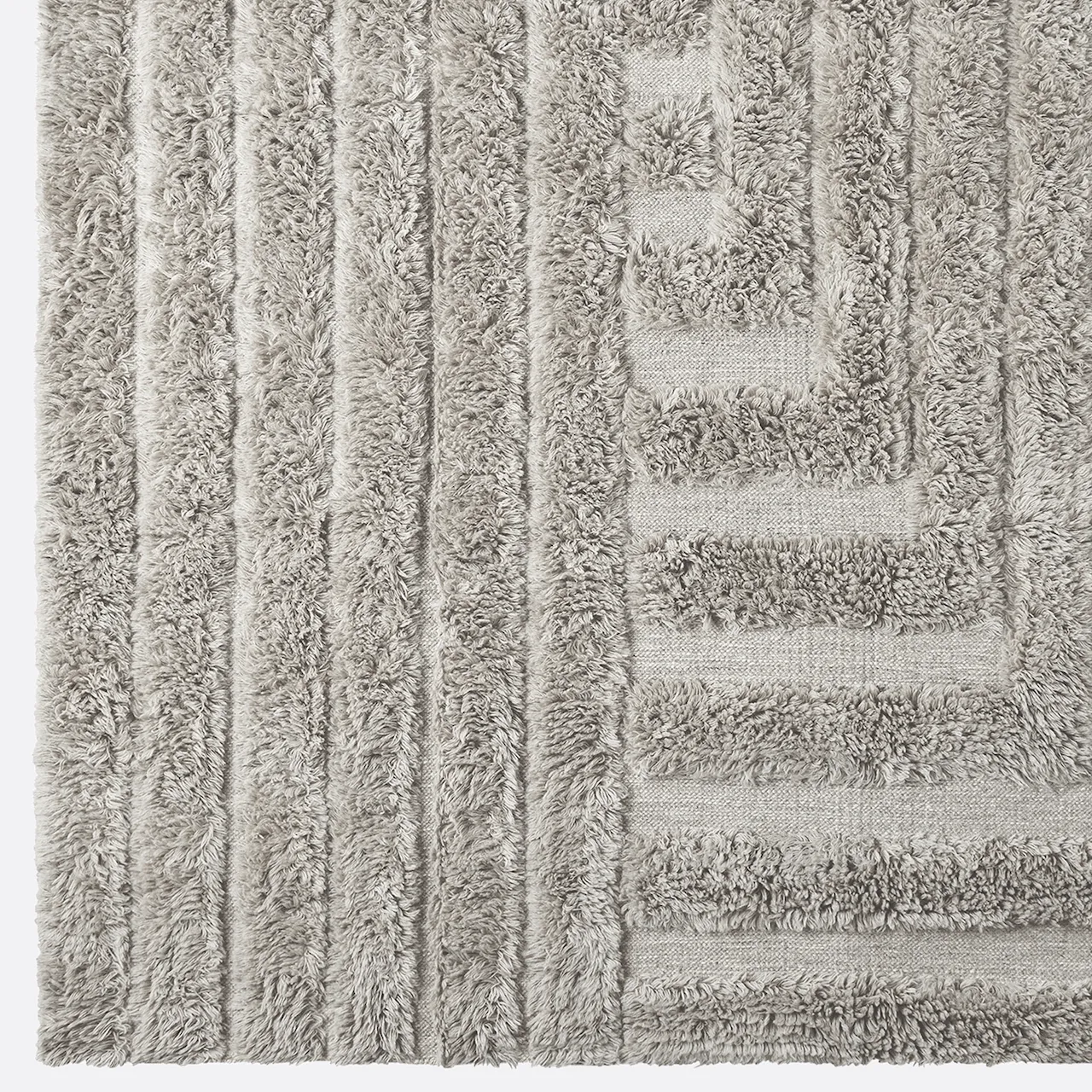 Shaggy Labyrinth Rug Grey