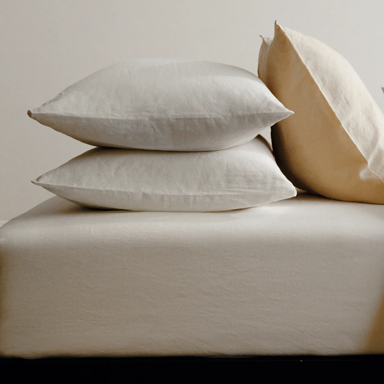 Linen Blend Crisp White örngott 2-pack