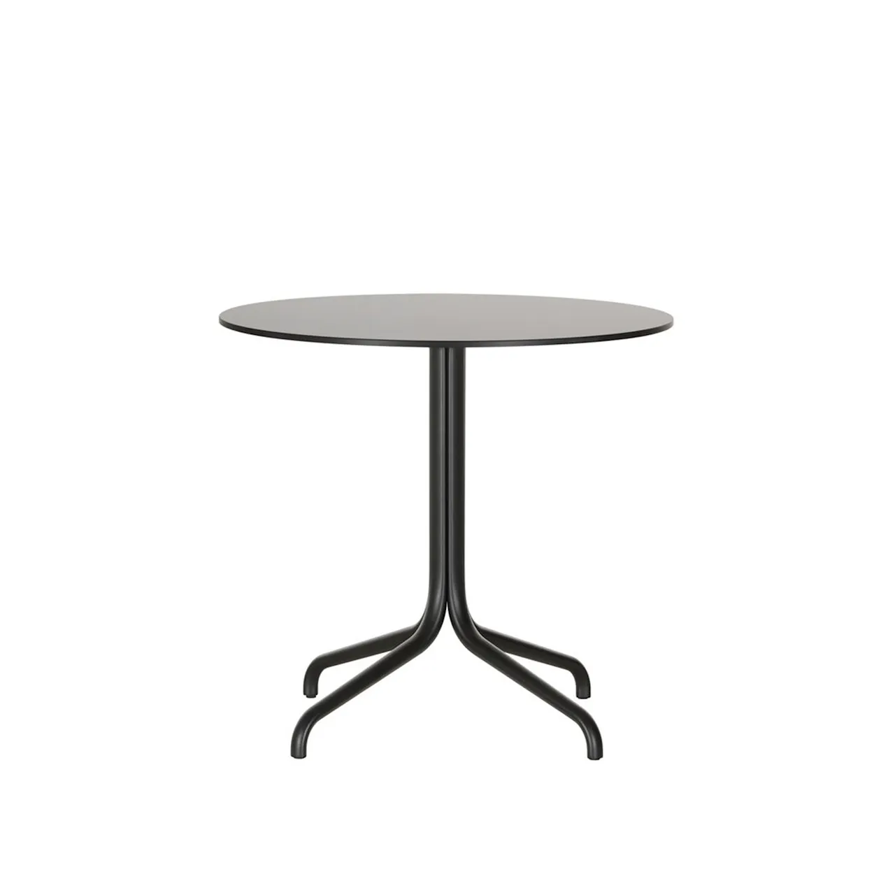 Belleville Table, Solid Core Black Top, Round table, outdoor, Ø 796 mm