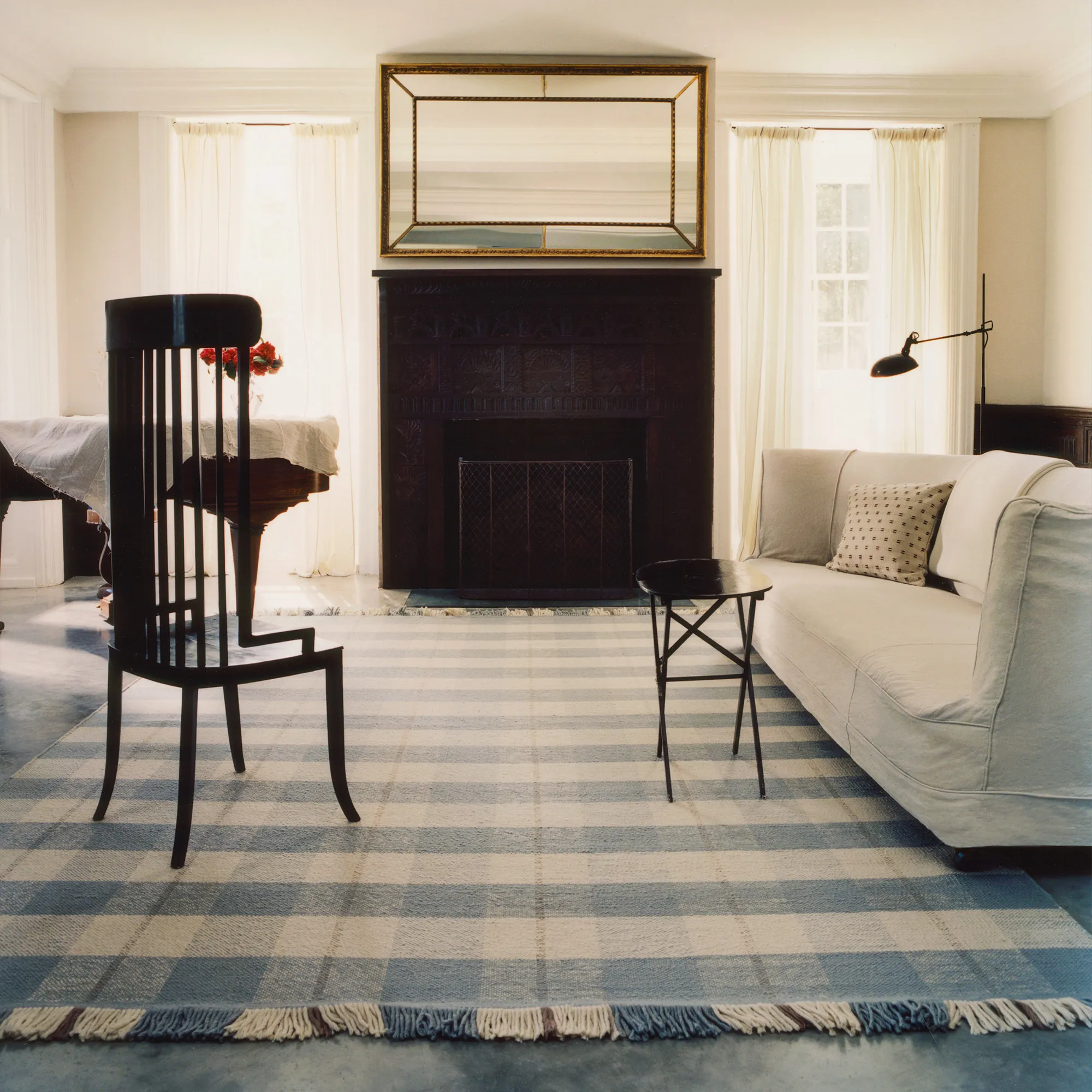 Plaid Blue/Cream ullmatta - 2