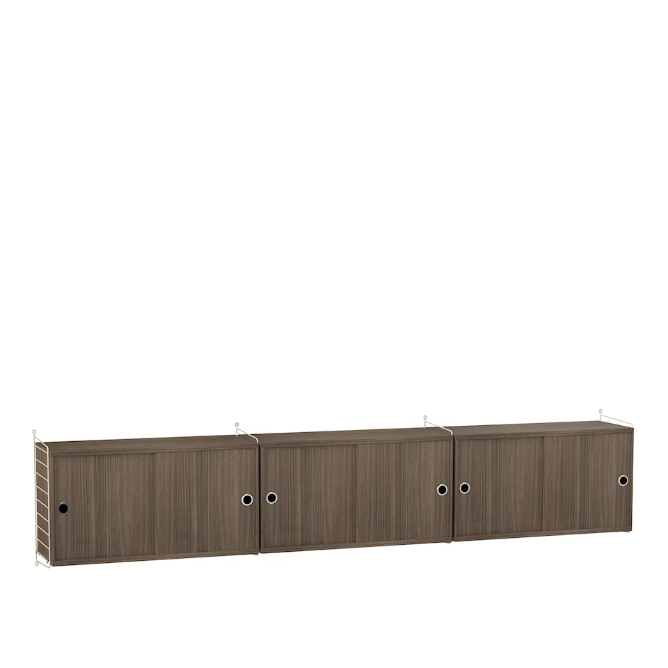 Vardagsrum hyllsystem D valnöt/beige