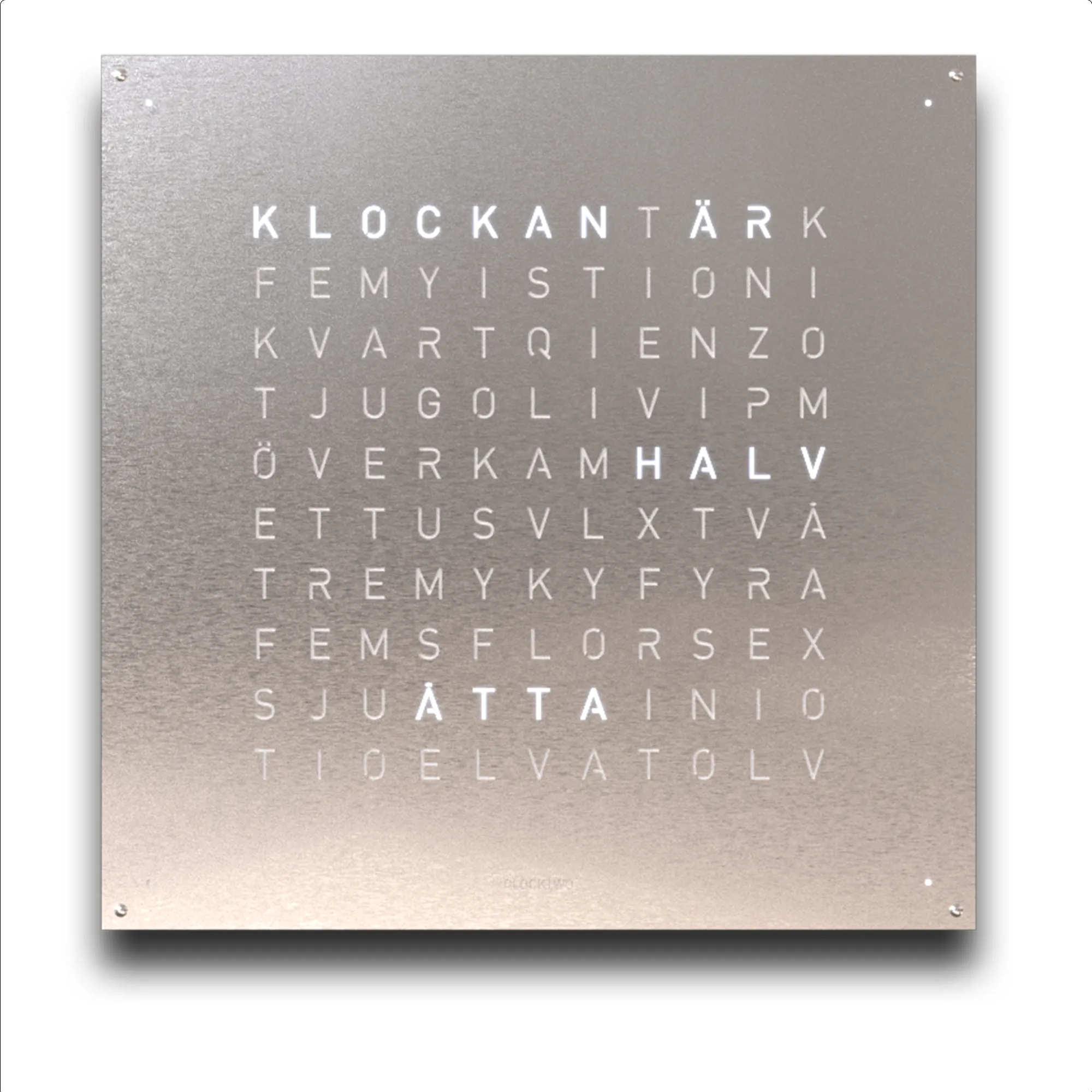 Qlocktwo Earth 90 Creator's Edition – Stainless Steel - 1