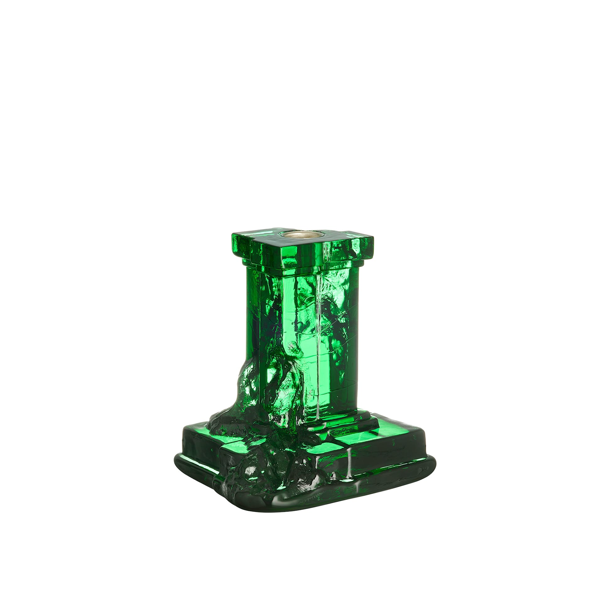Rocky Baroque Candlestick Emerald Green - Kosta Boda - NO GA