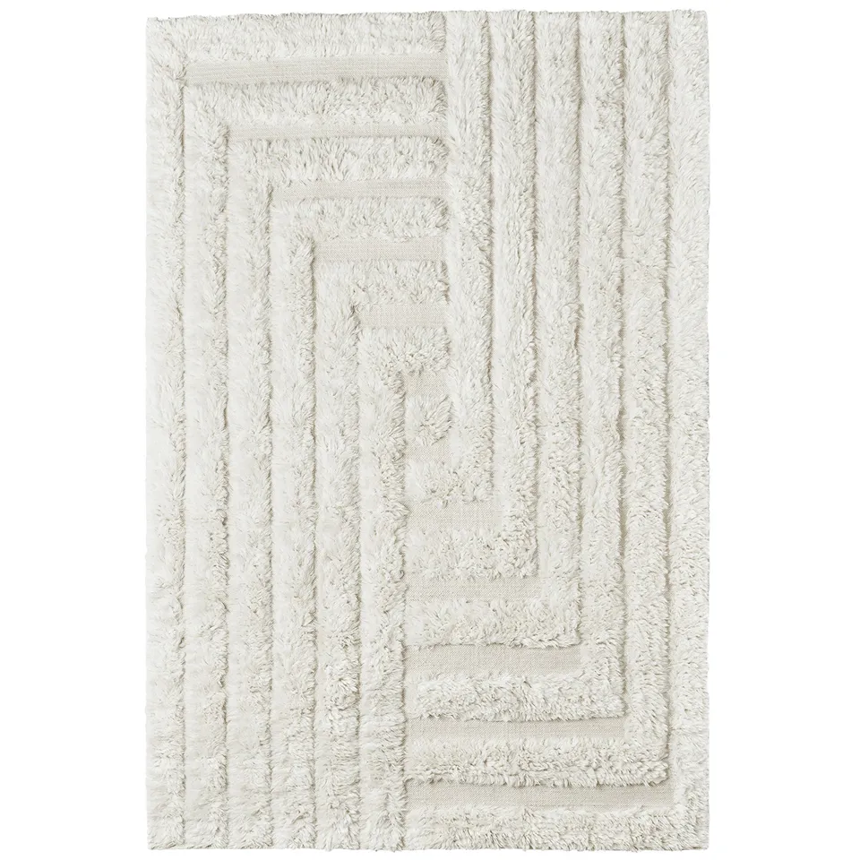 Shaggy Labyrinth White ullmatta