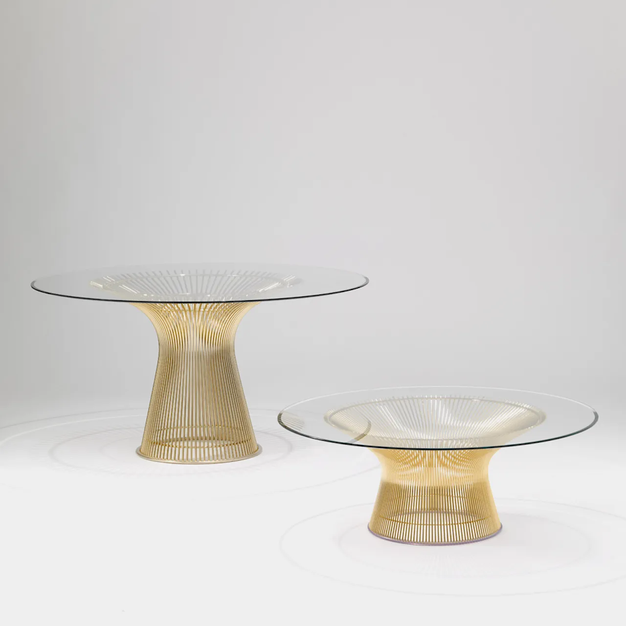 Platner soffbord Ø 107 cm 18K Guld