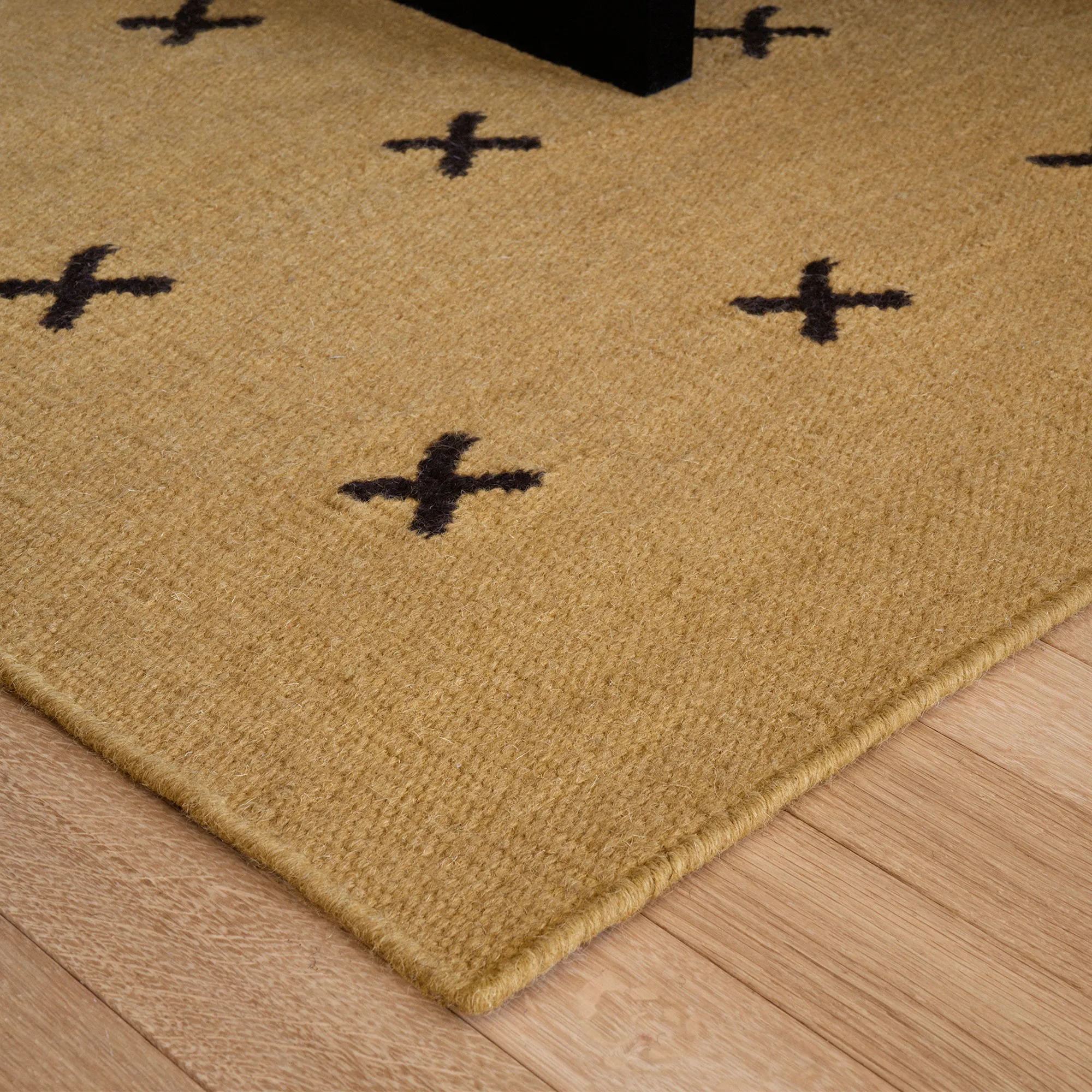 Cross Mustard/Dark Brown ullmatta