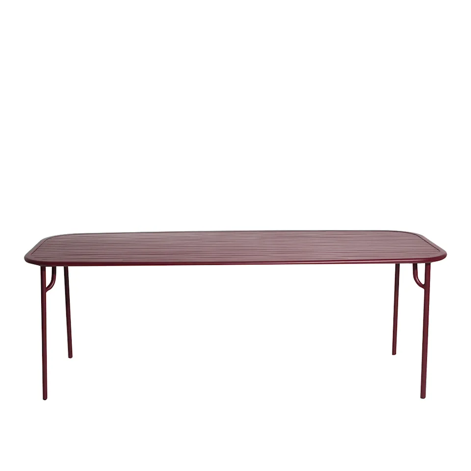 Week-End, Large Rectangular Table, Burgundy