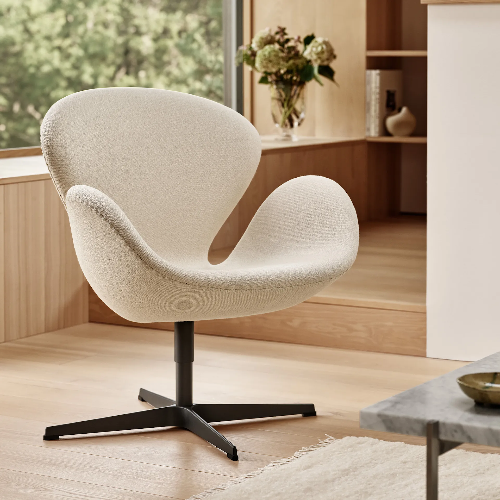 3320 Svanen fåtölj - Fritz Hansen - Arne Jacobsen - NO GA