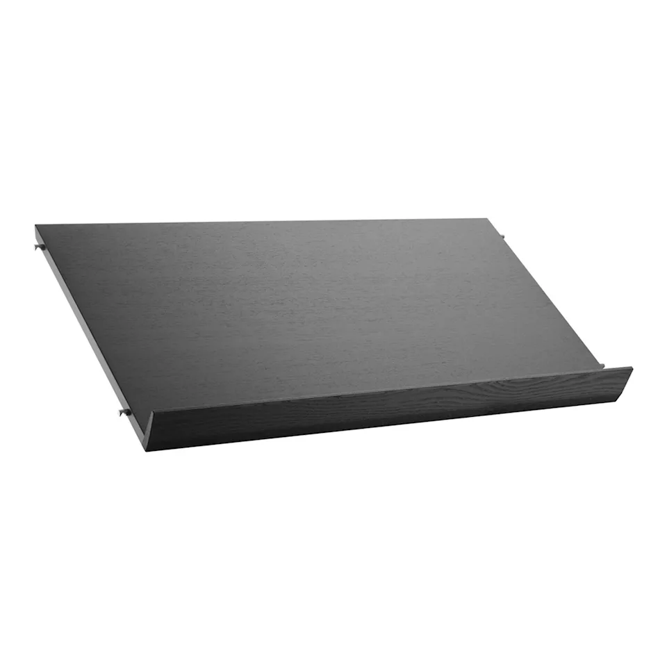 Tidskriftshylla trä 78 cm svartbetsad ask