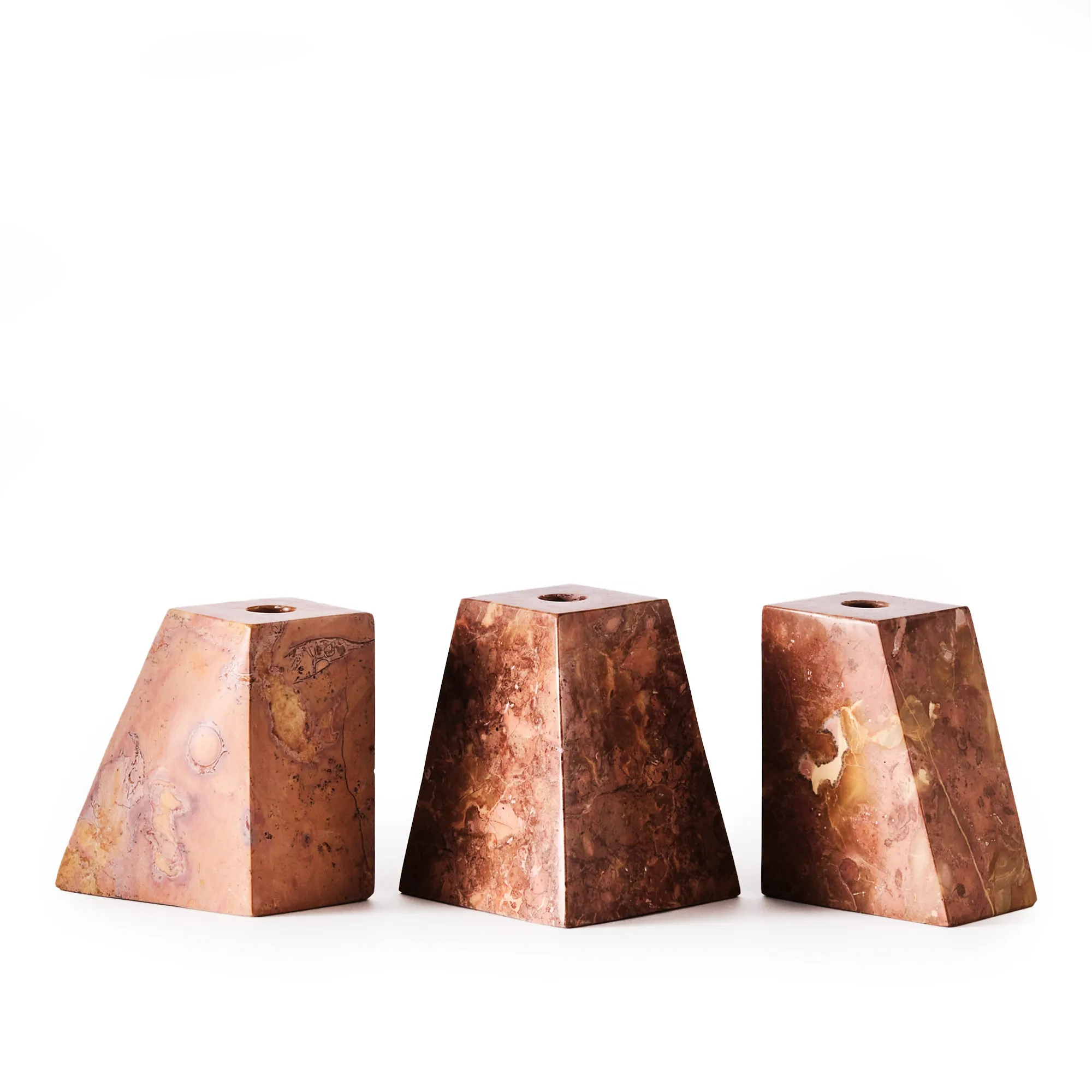 Pyramid Candle Holder Set Of Three - 1