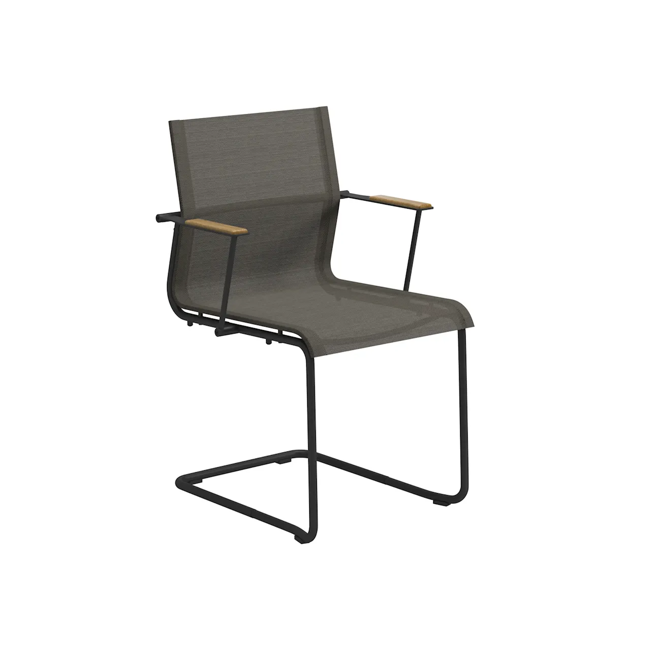 Sway Stacking Chair with Arms, Frame Meteor, Anthracite Sling