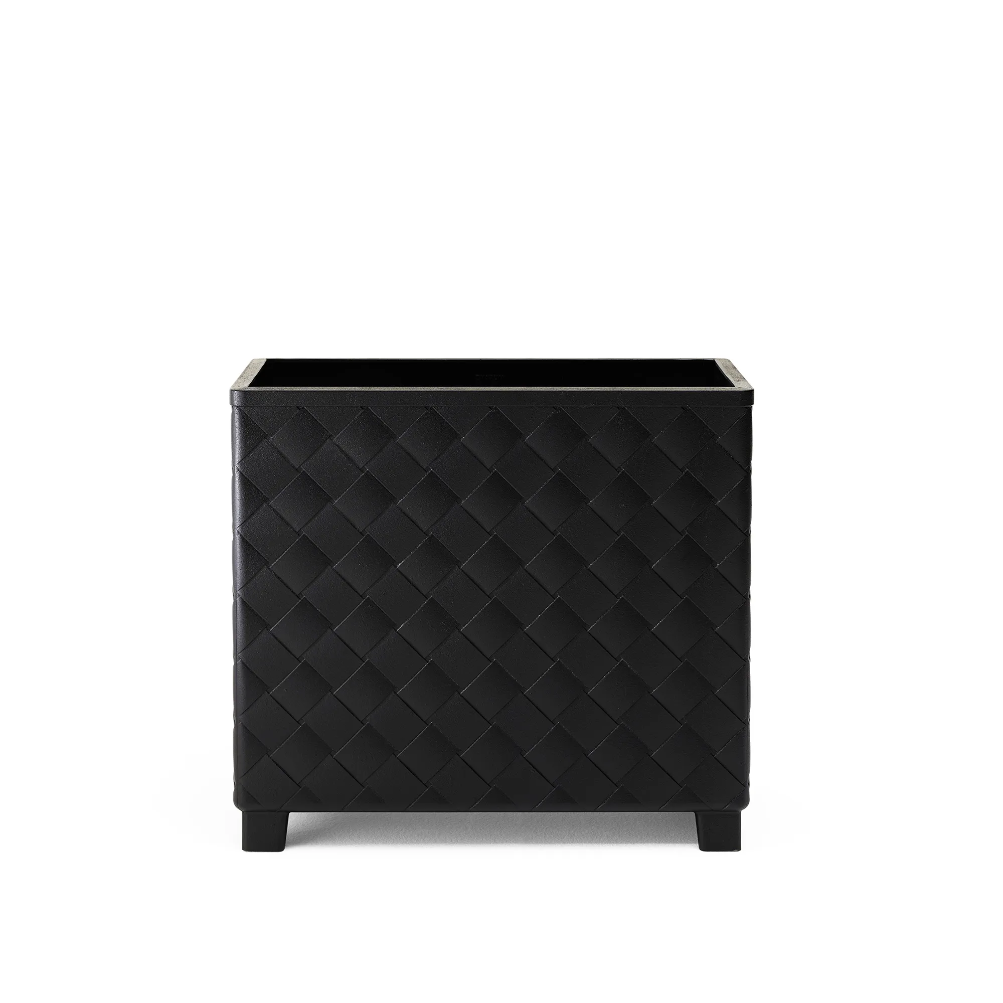 Näver Svartlackerad Aluminium Växtkärl - 1