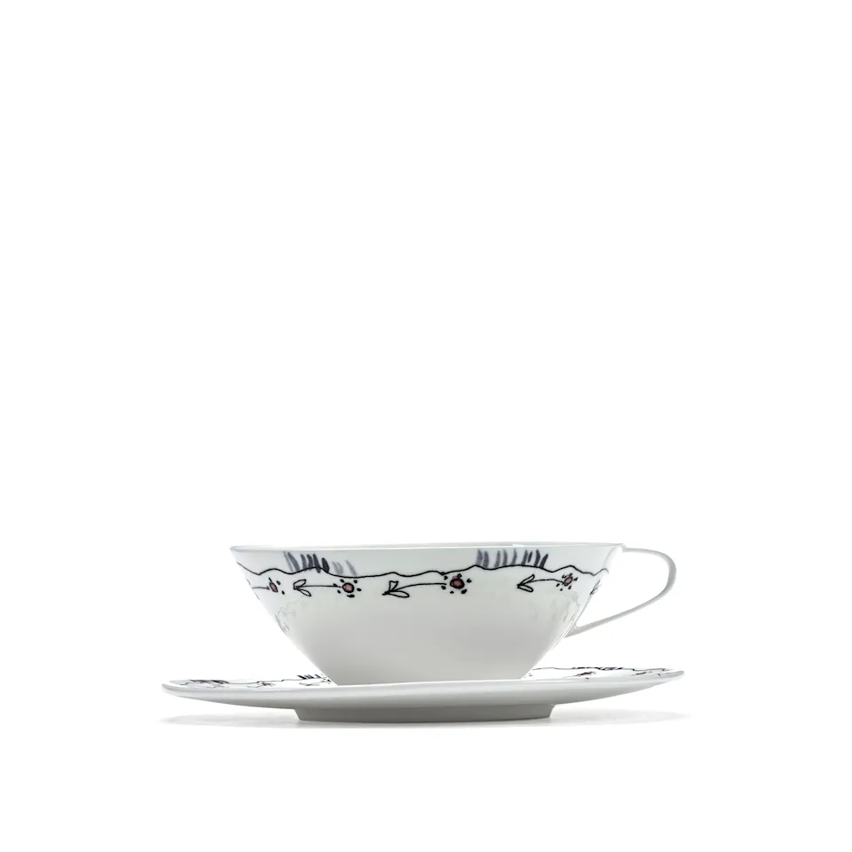 Tea Cup & Saucer Anemone Milk