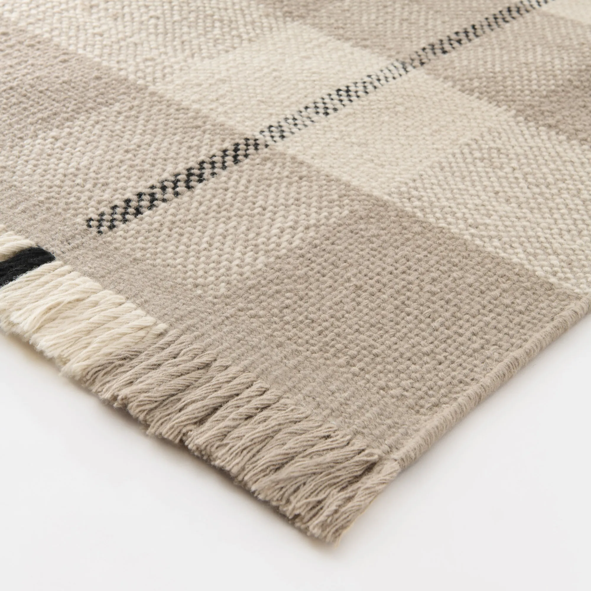 Plaid Sand/Cream ullmatta - 5