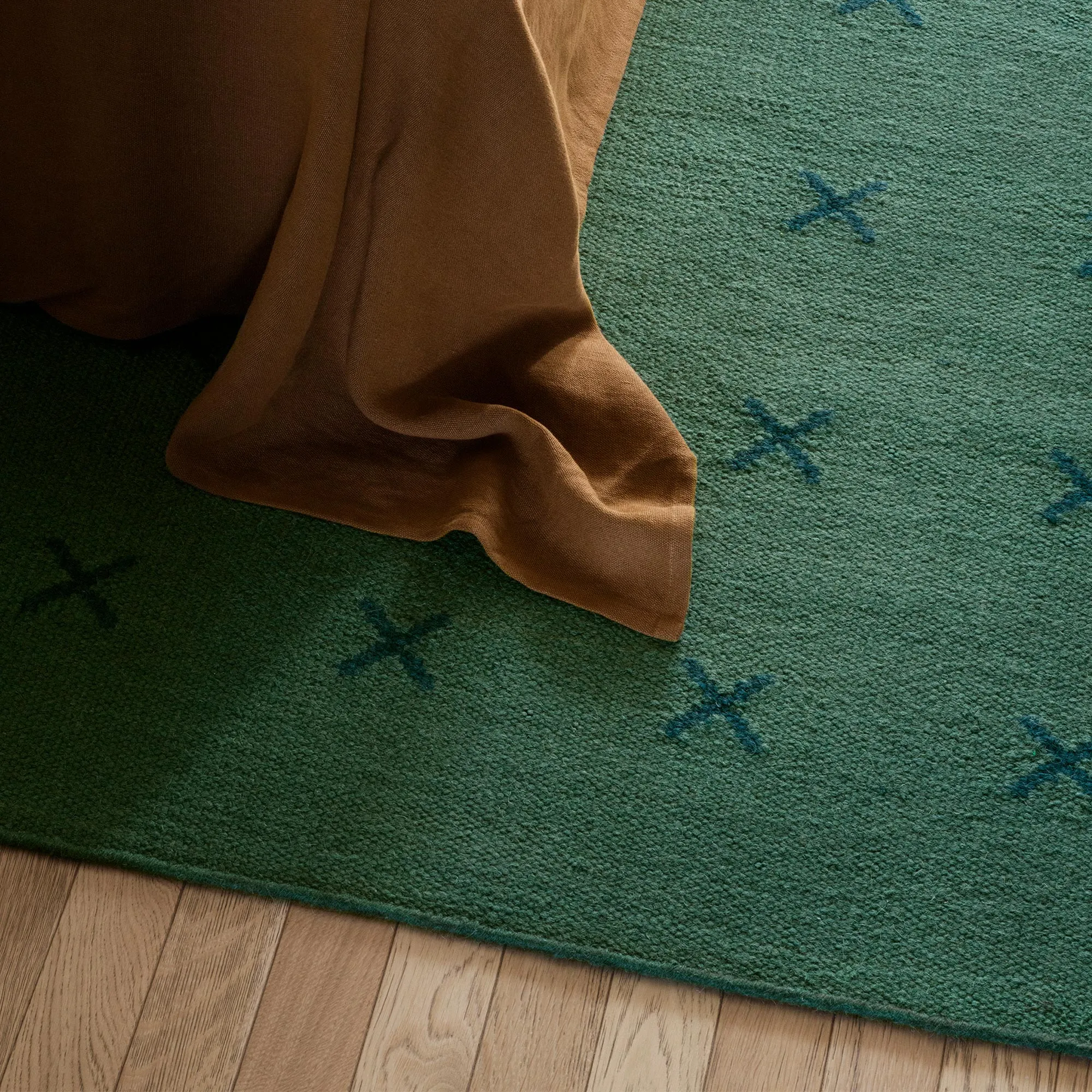 Cross Green/Deep Teal ullmatta