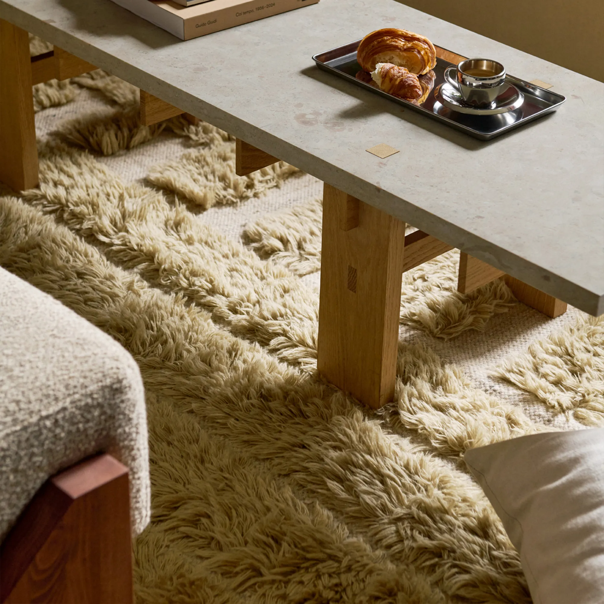 Shaggy Labyrinth Beige ullmatta - 5