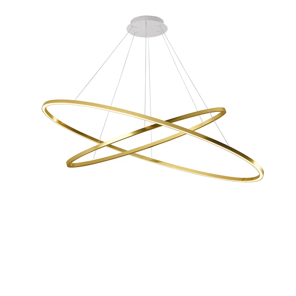 Ellisse Double Pendant - Gold Polished